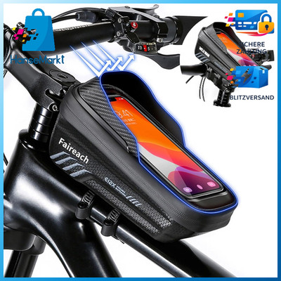 Fahrradtasche Rahmentasche Wasserdicht mit 3D Sonnenblende für Smartphones bis