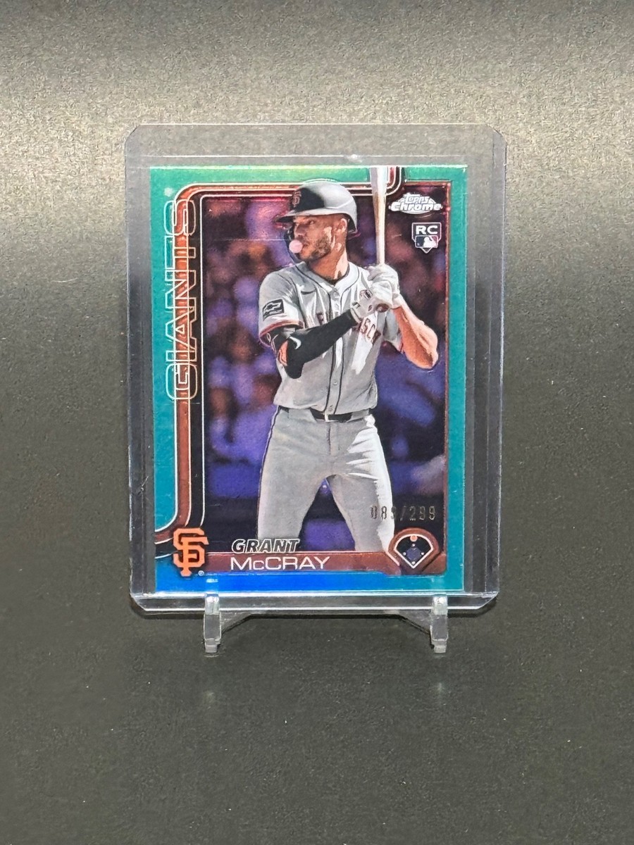 2025 Topps Chrome #116 Grant McCray RC Rookie Aqua Refractor /299