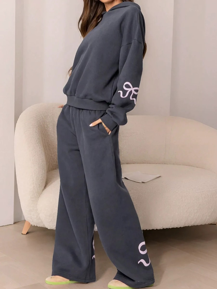 Womens Oversized Hoodie Sweatpants Set Lounge Tracksuit Casual