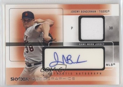 2005 Skybox Autographics Silver Jersey 56/100 Jeremy Bonderman #AGJ-JB Auto 0b2