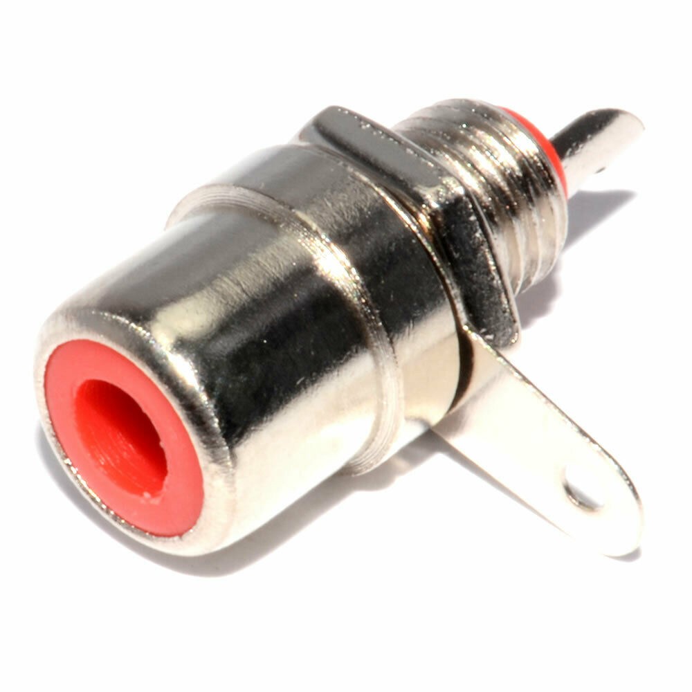 10 x Red Phono RCA Socket Solder Terminal End