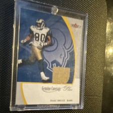 Fleer Genuine Coverage Plus Isaac Bruce Rams NFL Memorabilia Trading Card