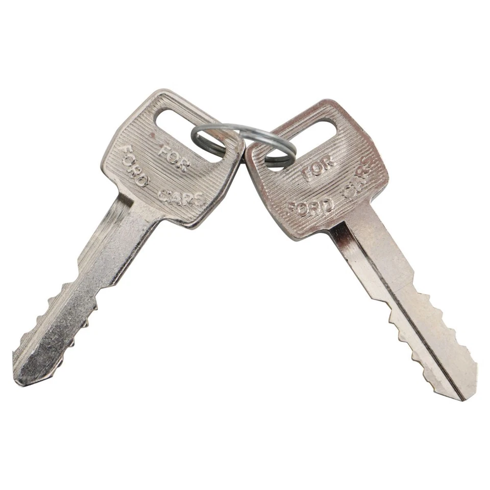 Cilindro de trava de ignição moldura cromada com chave para Capri Lynx Bronco II Escort - Imagem 3 de 4