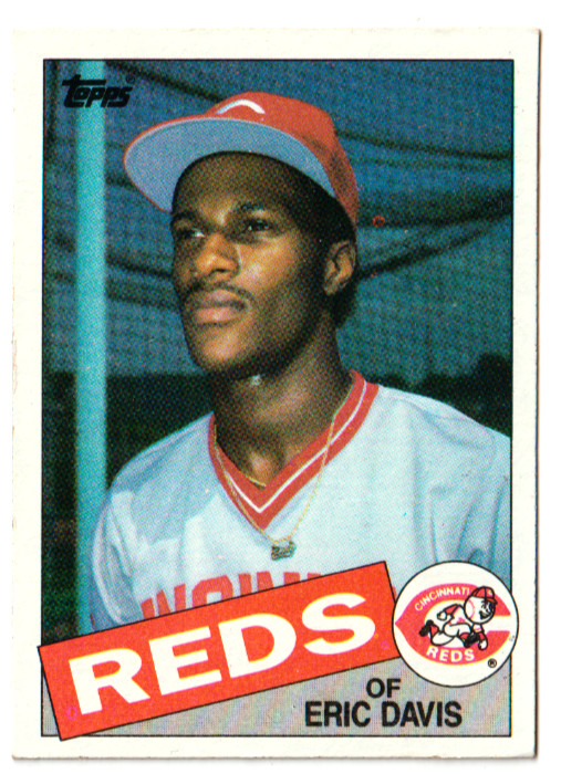 1985  TOPPS   ERIC DAVIS ROOKIE   #627   NM+ or better  REDLEGS