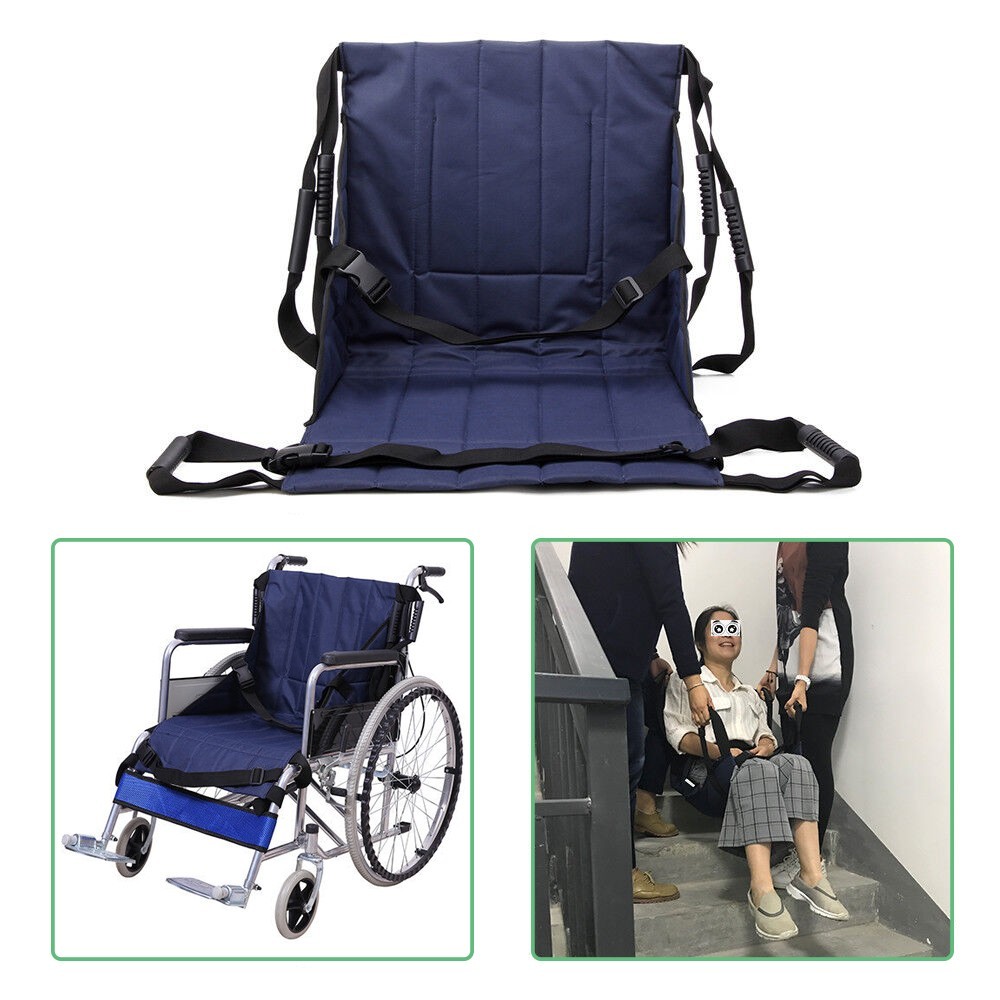 Blue Patient Transfer Wheelchair Seat Cushion Lift Stair Slide Board Safety Pad