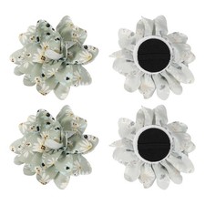 3.1" Dog Collar Flowers for Dogs Floral Beige 4Pcs