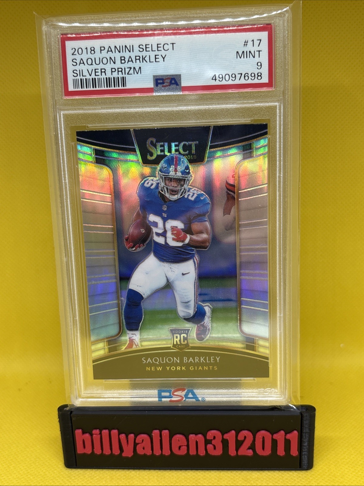 2018 Select #17 Saquon Barkley Silver PSA 9🔥🔥🔥