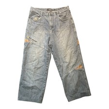 Vintage Y2K Southpole Wide Leg Baggy Gold Tab Blue Denim Mens 36x34