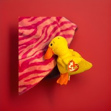 Ty Beanie Babies Ducky Plush Yellow Bird 1994 with Heart Tag