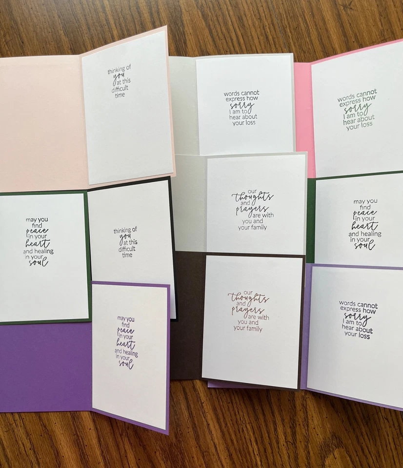 10 tarjetas de simpatía hechas a mano con sentimientos dentro 0121 Foto 2 de 2