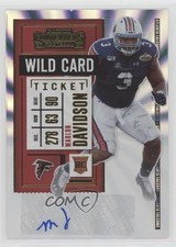 2020 Panini Contenders Rookie Wild Card Ticket Marlon Davidson #294 Auto a8r. rookie card picture
