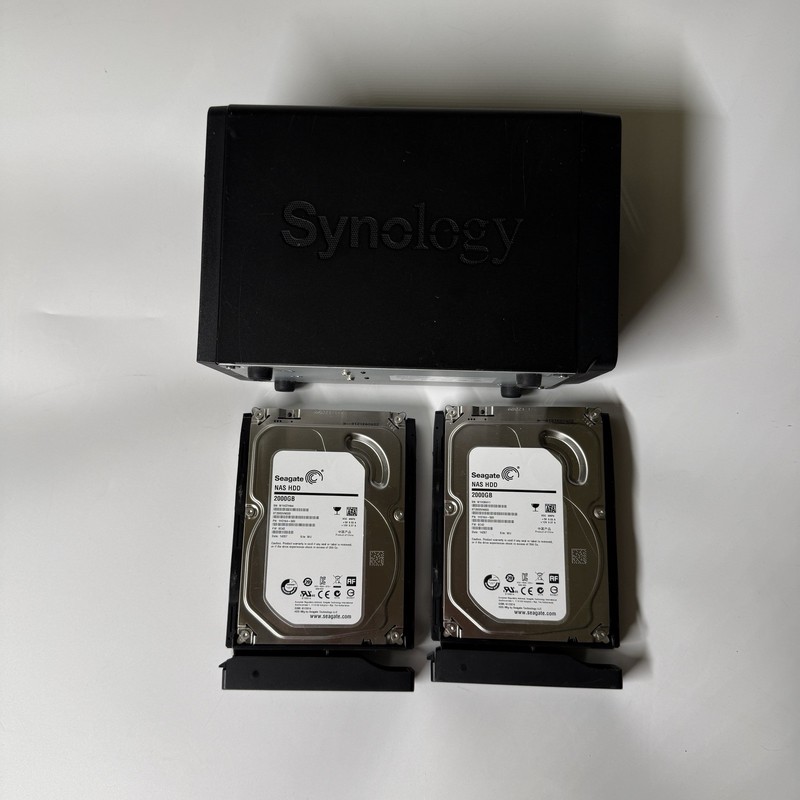 Synology DiskStation DS214+ 2-Bay NAS 2x 2TB , As Is Untested No Power Supply