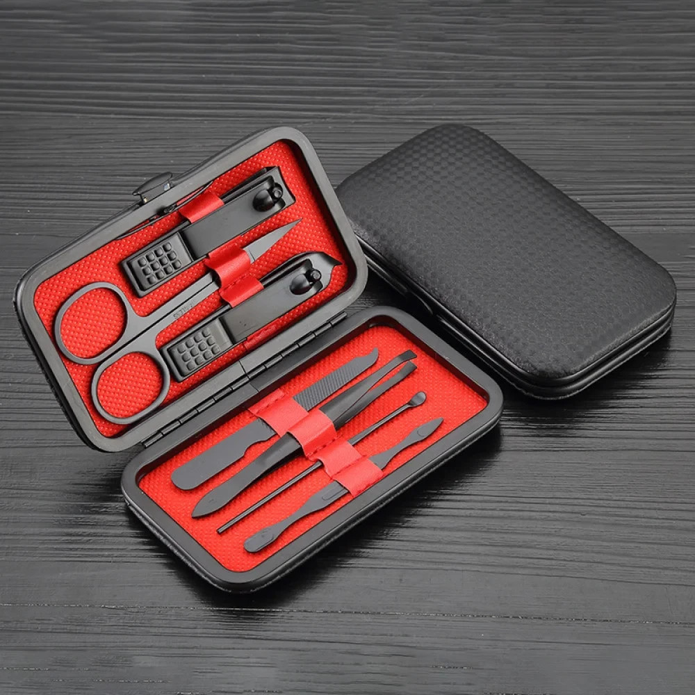 Kit de 7 piezas de manicura y pedicura cuidado de uñas aseo para hombres y mujeres amigo de viaje