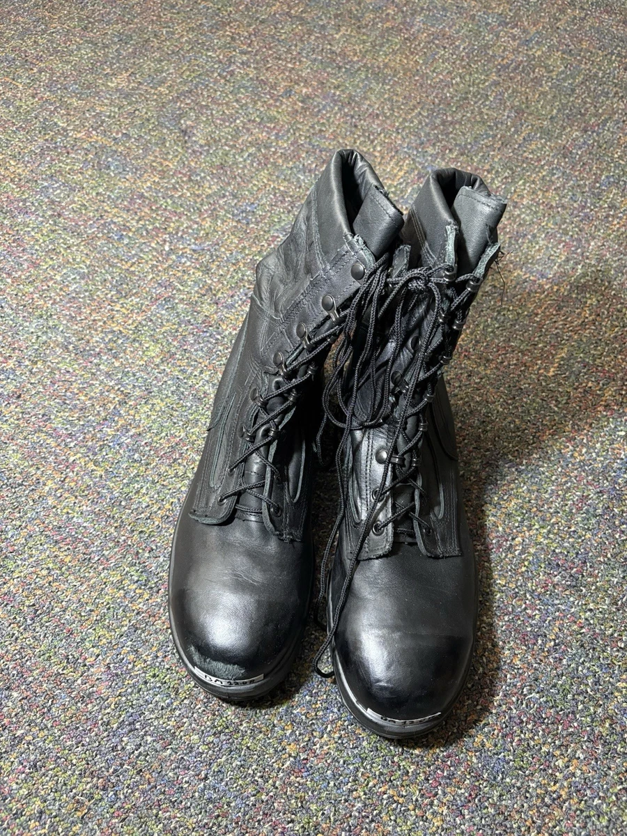 Vintage Military Mens Black Leather Combat Boots Lace Up Vibram Sole sz  9.5W Vibram Combat Boots for Men for Sale - Shop New & Used Men main image 3