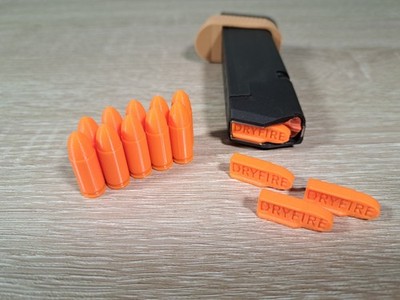 Dry Fire Training Package 9mm | Snap Cap/Dummy Round 10x & Magazine Insert 4x