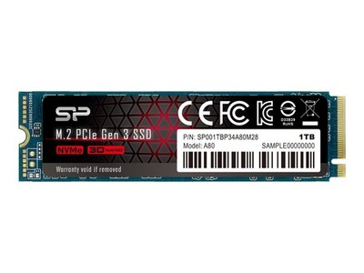 SILICON POWER P34A80 SSD 1 TB internal M.2 2280 PCIe SP001TBP34A80M28