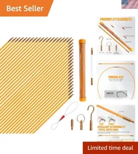 Versatile 50FT Electrical Wire Pulling Tool Set in Bright Yellow Finish