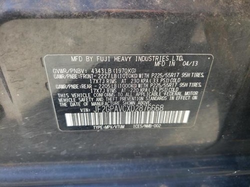 Driver Quarter Glass Privacy Tint Fits 13-17 XV CROSSTREK 288310 - Picture 6 of 6
