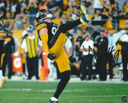 T.J. Watt Autographed Pittsburgh Steelers 8x10 Photo with COA/Matching Hologram