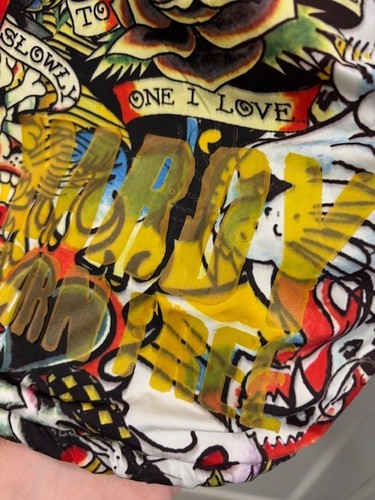Don Ed Hardy Designs Youth Large Full Zip Puffer Coat Jacket w/ Hood - Picture 9 of 10