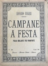 spartito antico - campane a festa - polka brillante per pianoforte - 