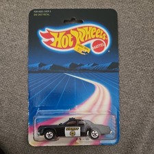 1980's Hot Wheels Sheriff Patrol Black w/ BW MOC No. 4004 Hong Kong