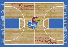 8x11 Milliken Kansas Jayhawks 1120 NCAA Home Court Area Rug - Approx 7'8