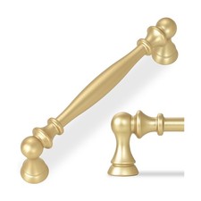 10 Pack 5 Inch 128mm Kitchen Cabinet Handles Brushed Gold Cabinet Pulls Zinc...