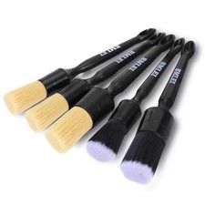 5pcs Car Detailing Brushes Set, Boars Hair Auto Car Detail Brush Kit No Scrat...