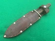 1905-1936 AW Wadsworth Son Czechoslovakia XLNT Bone W/ Sheath Bowie Knife