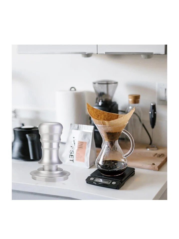 Tamper de café expresso 2 peças 55mm premium, resistente, tamper de café barista - Imagem 2 de 4