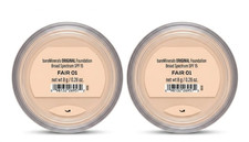 bareMinerals Original Foundation Fair 01 SPF 15 Loose Powder 8g Pack of 2