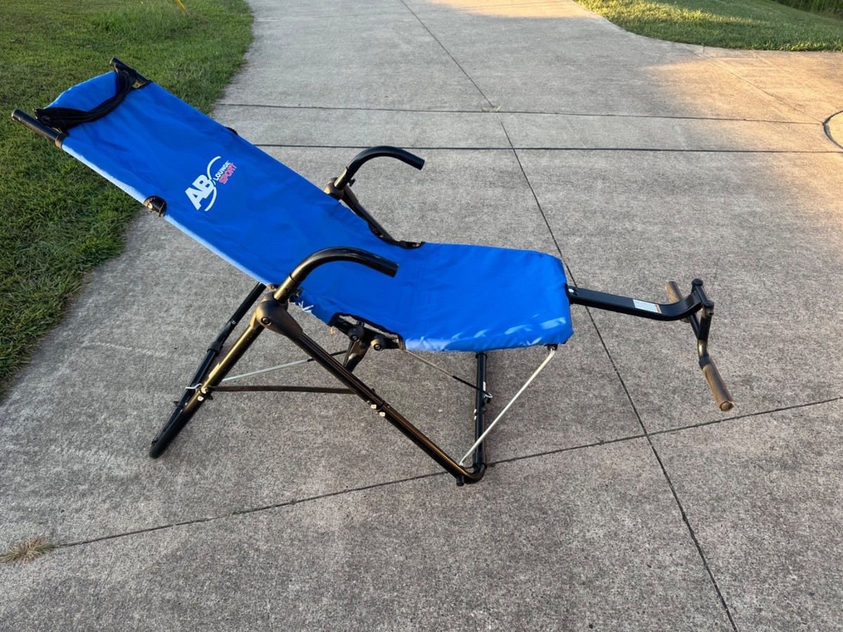 AB LOUNGE 折りたたみ式腹筋台 エクササイズチェアー AB Lounge Sport Abdominal Workout Fitness Exercise Blue Lounger