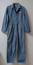 Vintage 50s 60s Calco Coveralls Blue Mechanic Cotton Union Made 40L