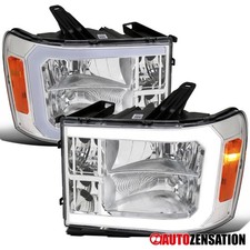 Fit 2007-2014 Gmc Sierra 1500 2500hd Denali Led Tube Headlights Lamps Leftright