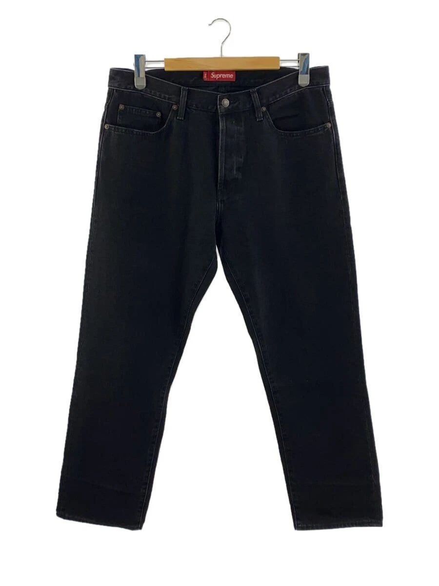 Pantalon droit suprême 24SS REGULAR JEAN 34 DENIM noir occasion