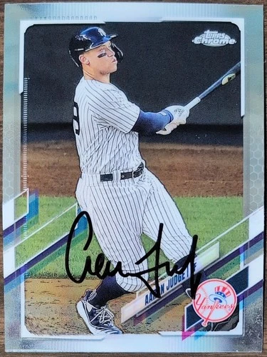 New Listing2021 Topps Chrome Aaron Judge Autograph Card Auto COA