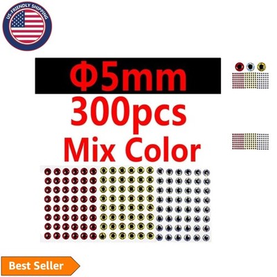 Ultra-Realistic 300PCS 3D Bionic Fish Eyes for Lure Making - All Sizes Available