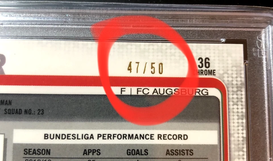 2019 Topps Chrome Bundesliga MARCO RICHTER #36 refrator de ouro /50 PSA 10 (POP 2) - Imagem 4 de 4