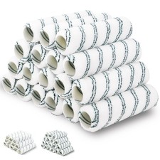 18 Pack Microfiber Paint Roller Covers 9" x 1/2" Lint-Free Refills for All Paint