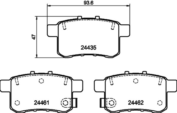 Bremsbelagsatz Scheibenbremse Hella Pagid 8DB 355 013-631 FüR Honda CW Accord CU-image