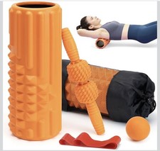 5-in-1 Foam Roller Set for Deep Tissue Massage, Muscle Pain Relief - Orange