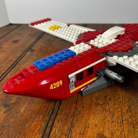 Lego City Fire Plane Rescue Set 4209 W/ Trees Incomplete Parts