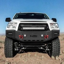 Front Bumper w/Winch Plate LED Light Bar&Plate For Toyota Tundra 2007-2013