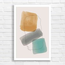 Abstract Square Shapes Canvas Print Large Picture Wall Art