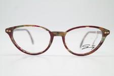 Vintage Glasses GENNY 163 Multi-Colored Gold Oval Eyeglass Frame