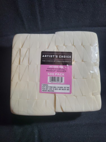 Artist's Choice Professional Cosmetic Triangle Makeup Wedges 500ct - Picture 1 of 5