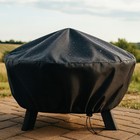 48 in Heavy-Duty PVC Round Outdoor Fire Pit Cover - Black by Sunnydaze