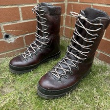 Alico Leather Mountaineering Hiking Boots Vibram Sole Brown EU 46 UK 11