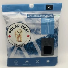 Mens Polar Heat Nanuuq Black Base Layer Pants Size XL Mid Weight new